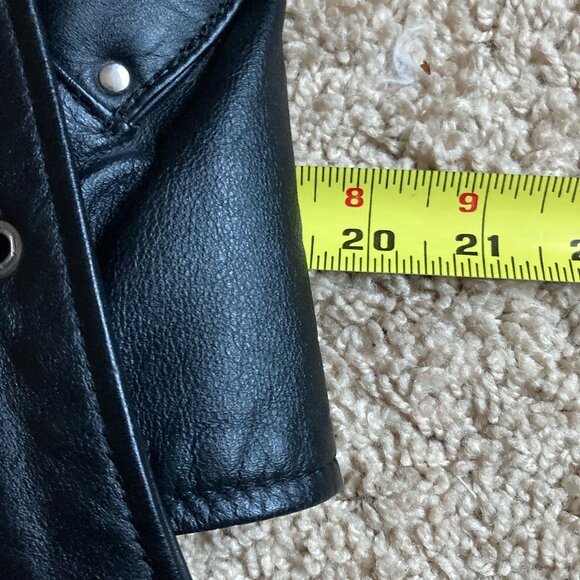 Vintage Authentic Harley Davidson Leather Biker Moto Jacket Fall Riding Size M - Picture 15 of 16